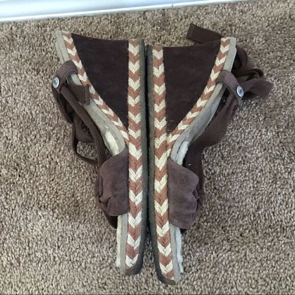 Ugg Amelie lace up wedges size 8 - Picture 6 of 6